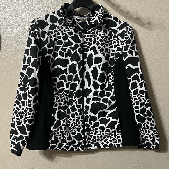 Allison Daley Jackets & Blazers - Black and White Giraffe Print Jacket